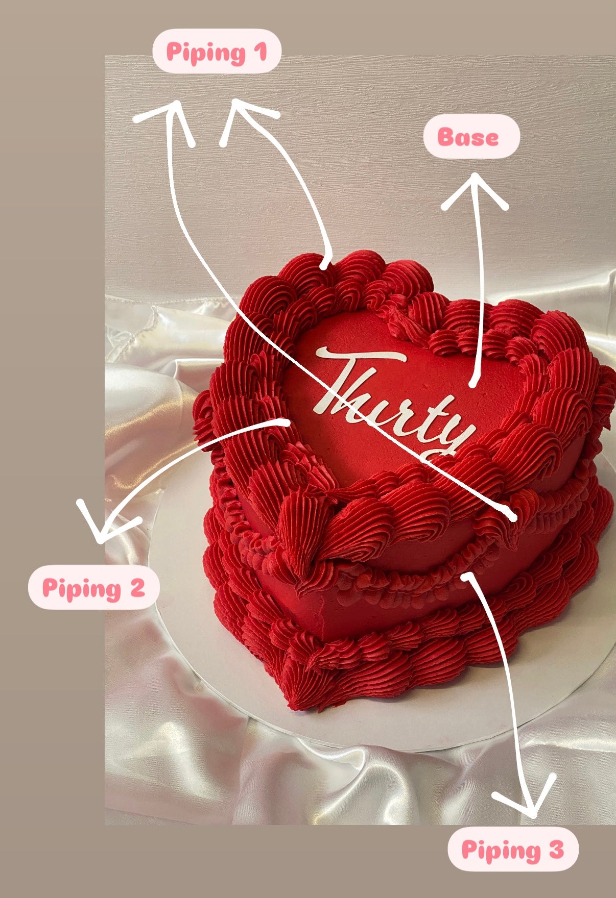 Vintage Heart Cake