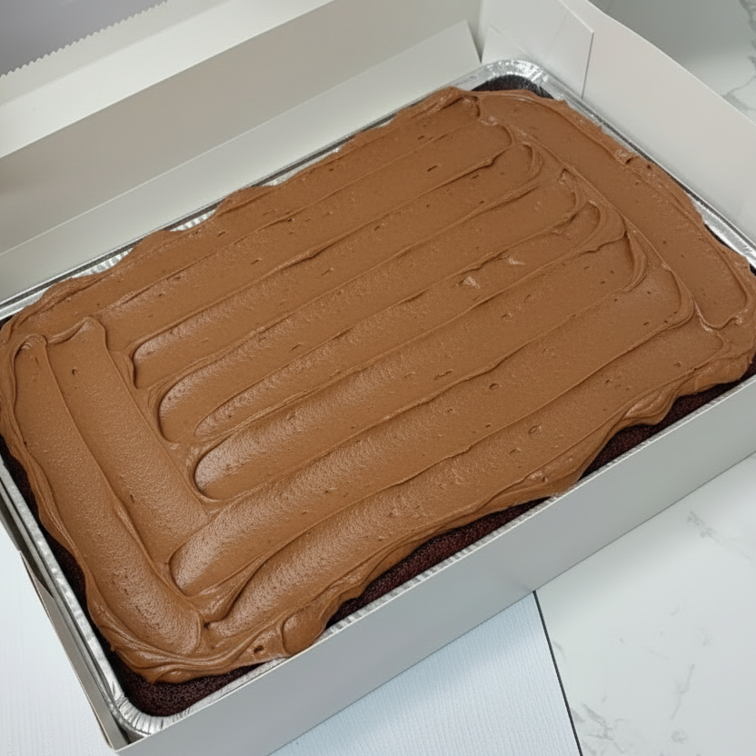 Chocolate Fudge Tray Cake