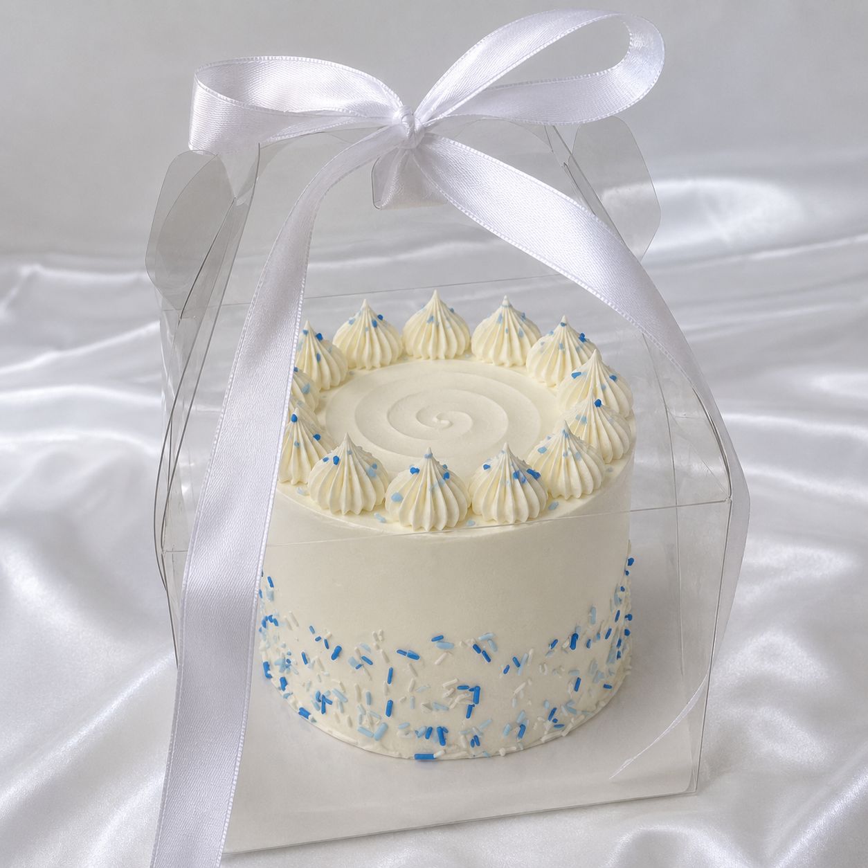 QB Baby Blues Luxury Bento Cake (4")