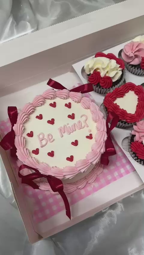 Deluxe Love Bento Set (5” + 6 cupcakes)