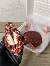 Load image into Gallery viewer, Red Velvet &amp; Cream Cheese NYC stuffed Cookies