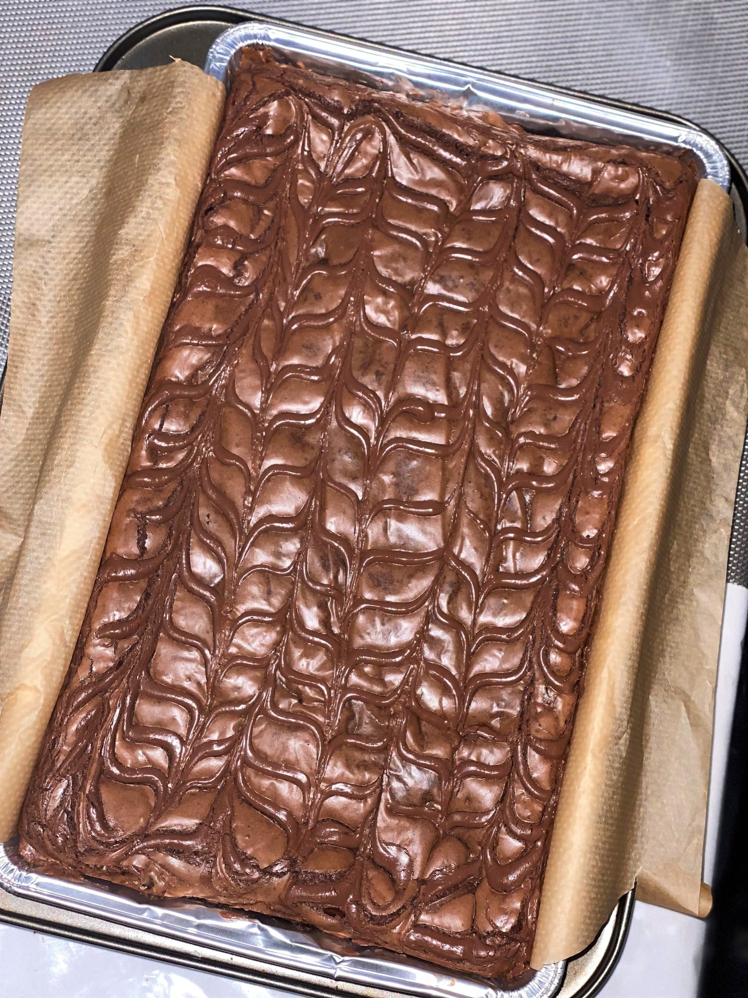 Kinder & Hazelnut Swirl Brownie Tray